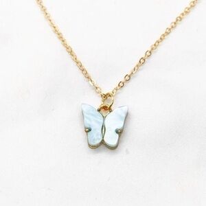 Blue Butterfly Necklace